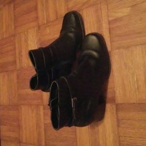 Black Pesaro Booties Ankle Boots Heel Shoes Women's Size 10